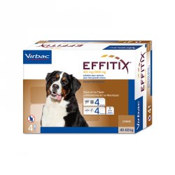 Virbac Effitix lašai šunims, 40-60 kg svorio 4vnt.
